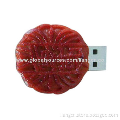 Mooncake-shaped USB Flash Drive, >12-20Mbps Transfer Rate Reading